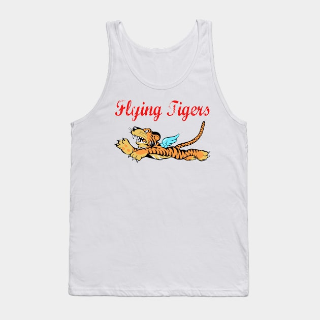 Flying Tigers WWII Distressed Tank Top by Mandra